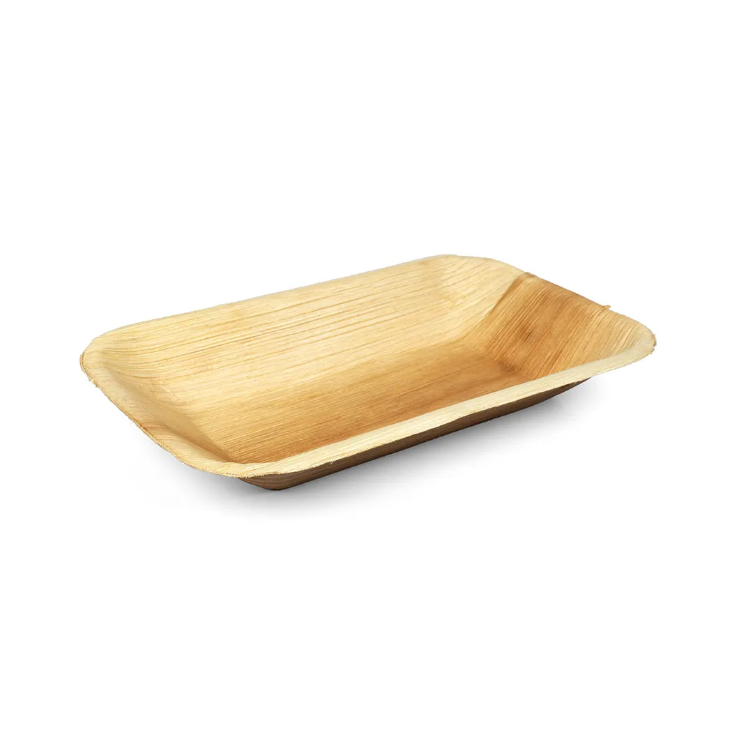 10 Inch Rectangular Areca Bowl
