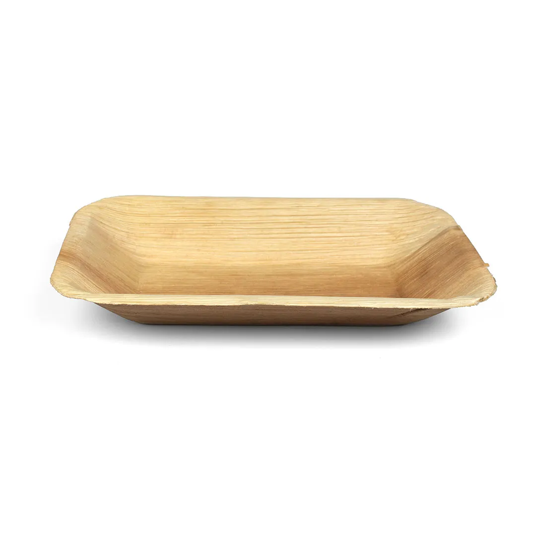 10 Inch Rectangular Areca Bowl